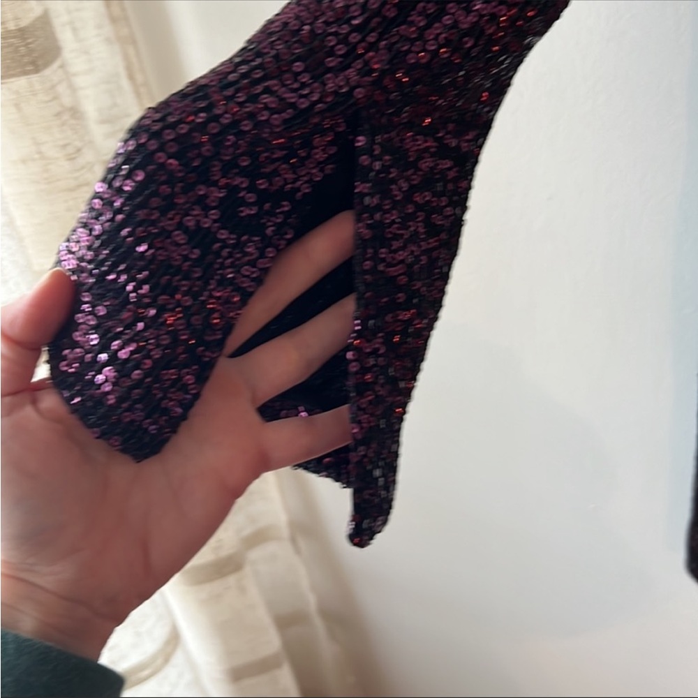 Zara NWT Festive Sequin Blazer / Wrap Mini Dress.  Size Medium.